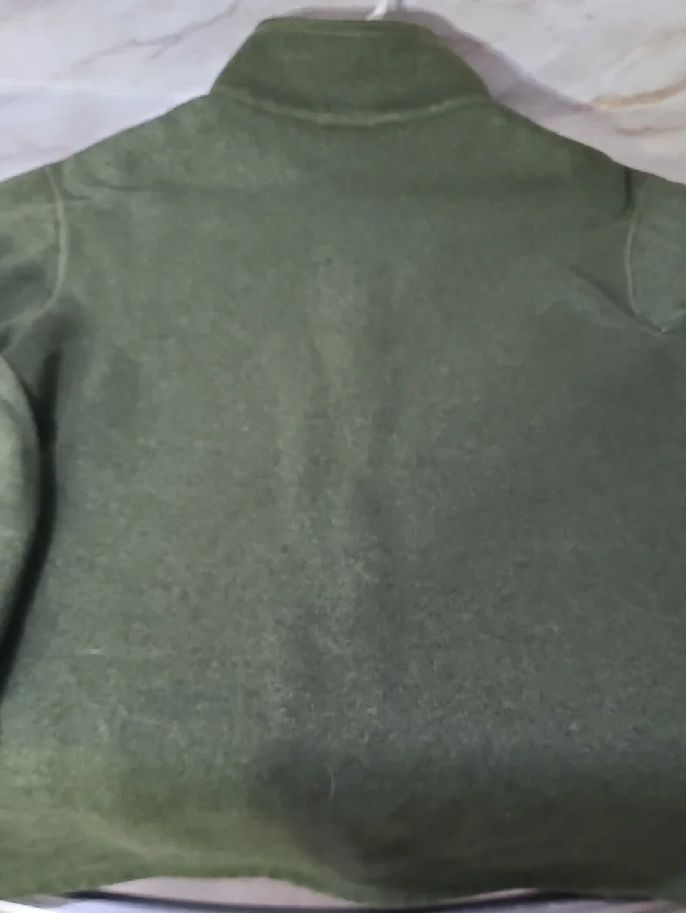The North Face Men's Olive Green Half-Zip Fleece Pullover Medium